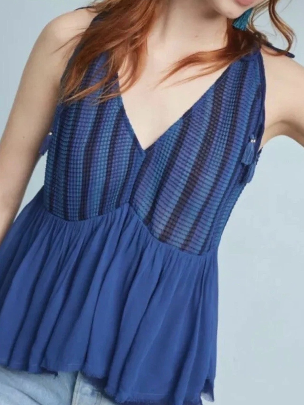 Anthropologie Akemi + Kin Baka Tassel Tank Size Large